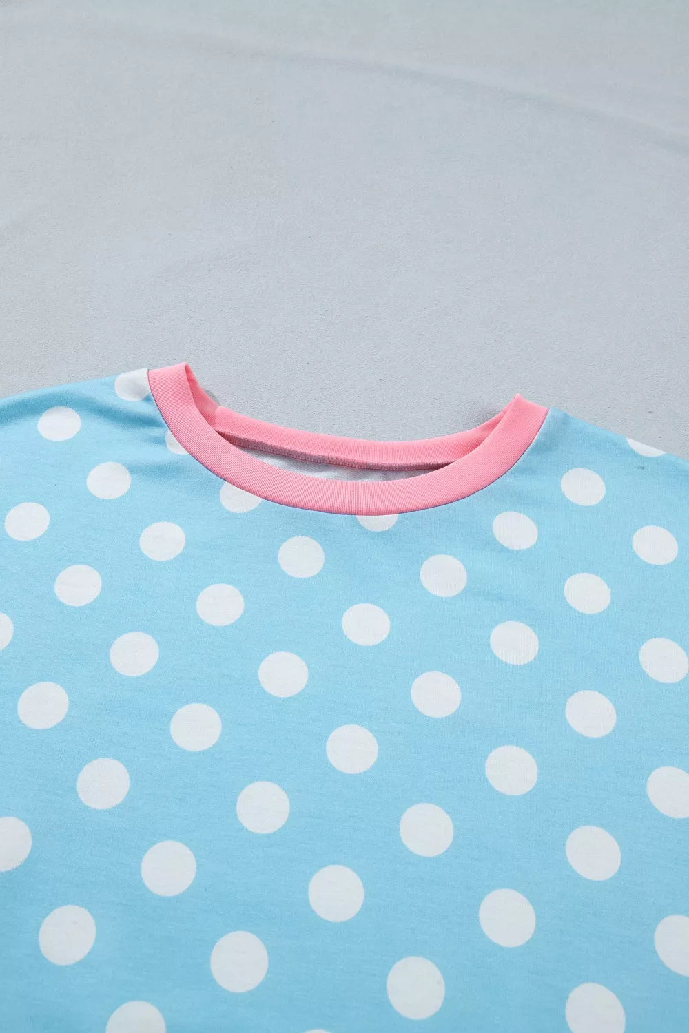 Polka dot two piece set side view