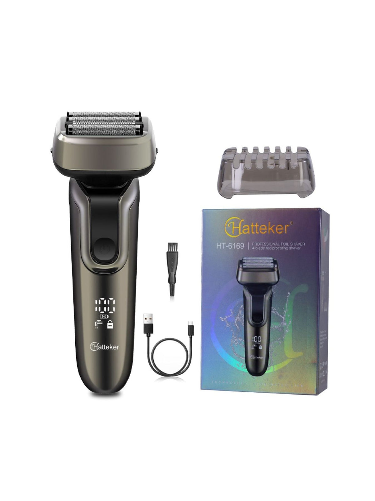LED display electric shaver detail