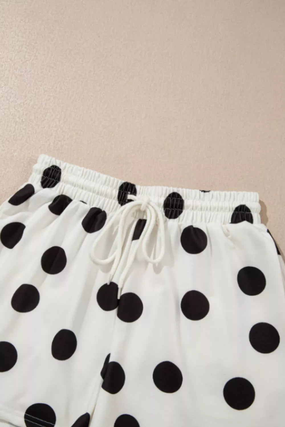 Polka dot tee and shorts set back view