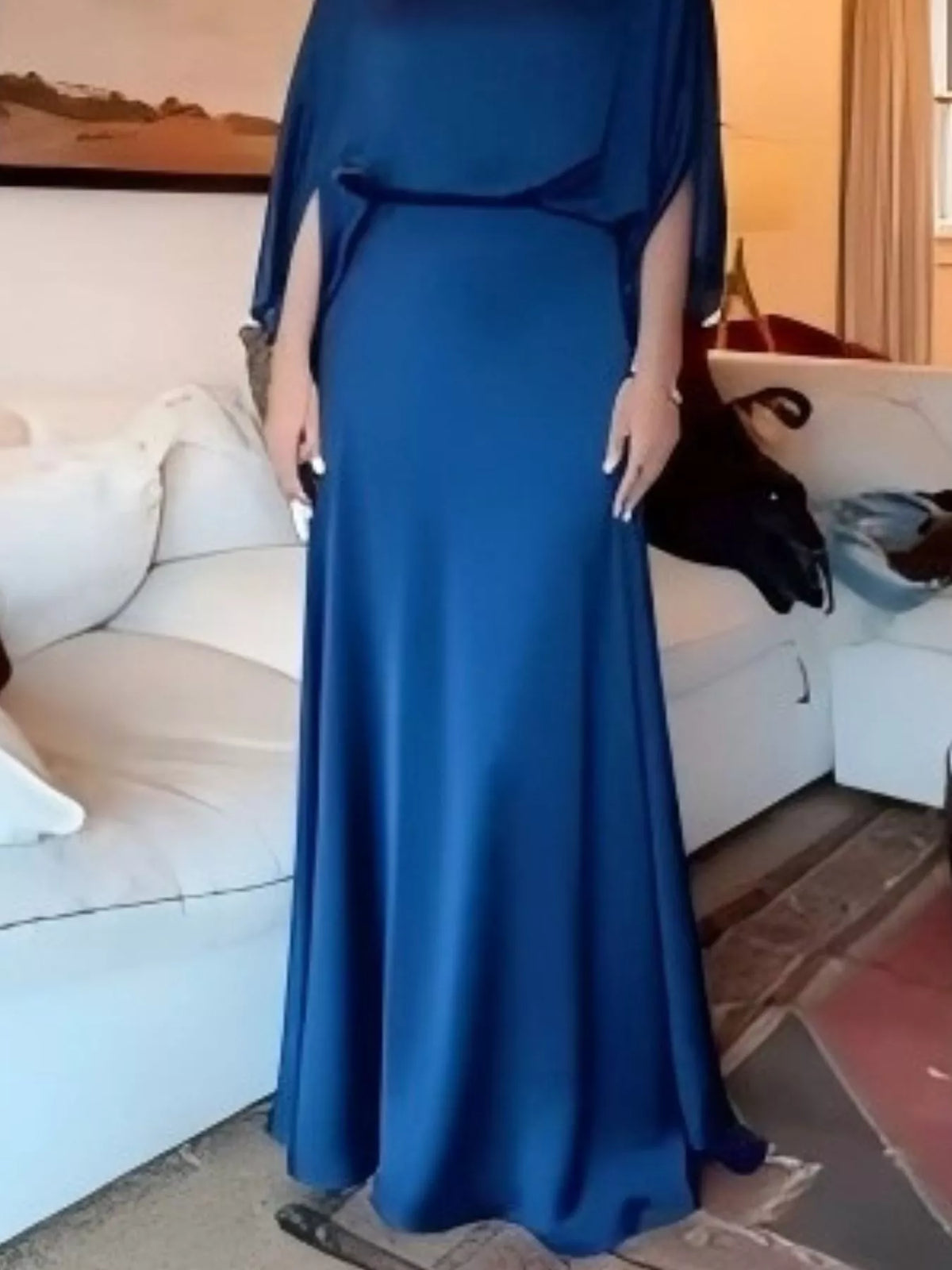 Batwing Sleeve Maxi Dress styled look