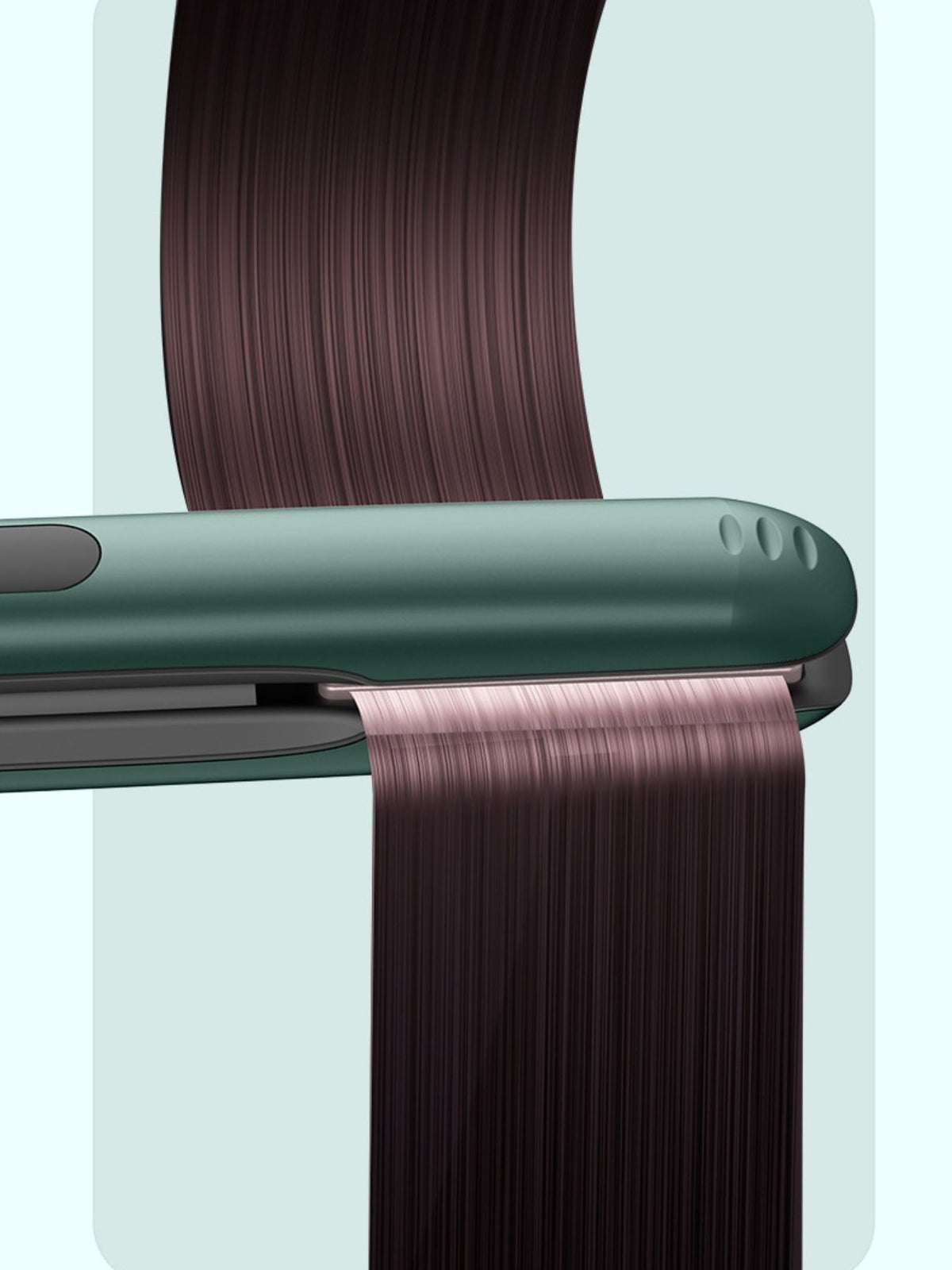 Cordless hair straightener in white