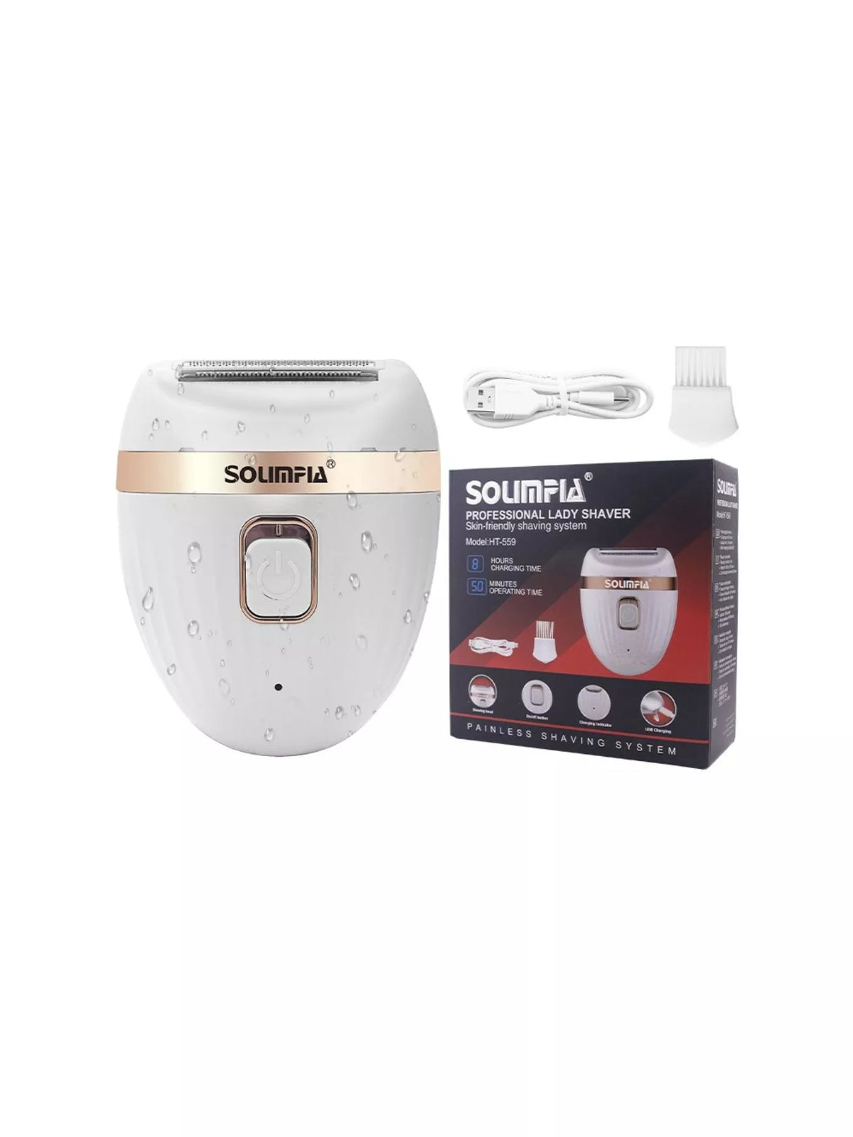 Epilator being rinsed under water