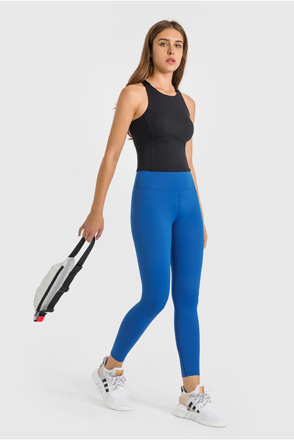 high waist ankle length yoga leggings styled outfit view