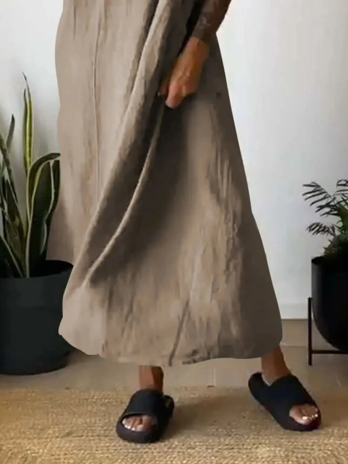 Ruched Cami Maxi Dress with Pockets Plus Size view 11