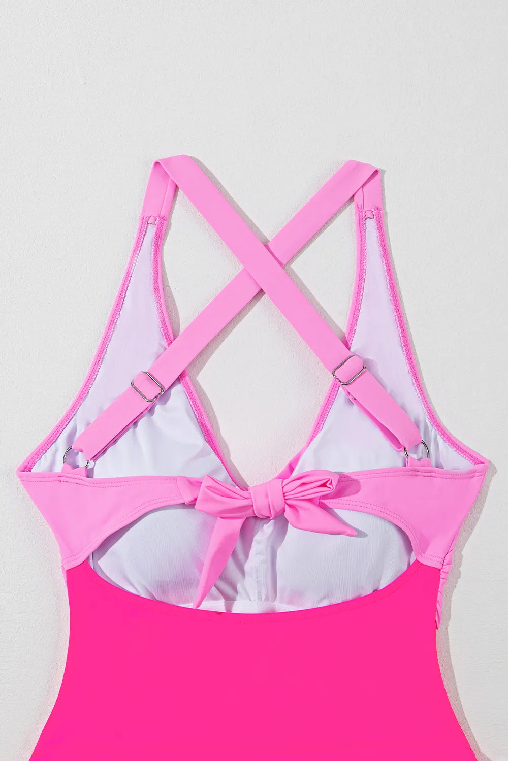 Crisscross V-Neck One-Piece Swimwear - Fashorio