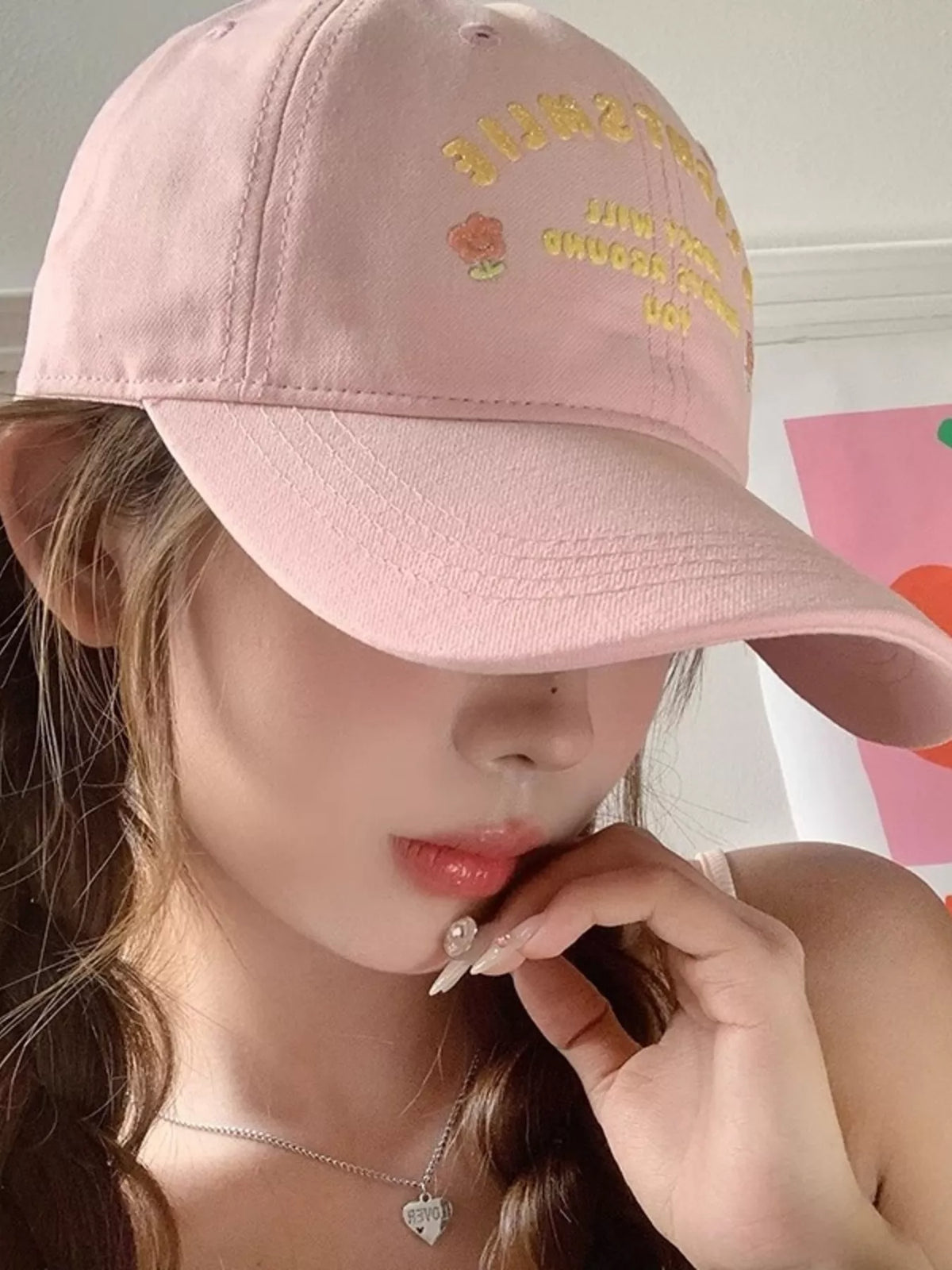 Back view of the cotton cap showing the closure strap