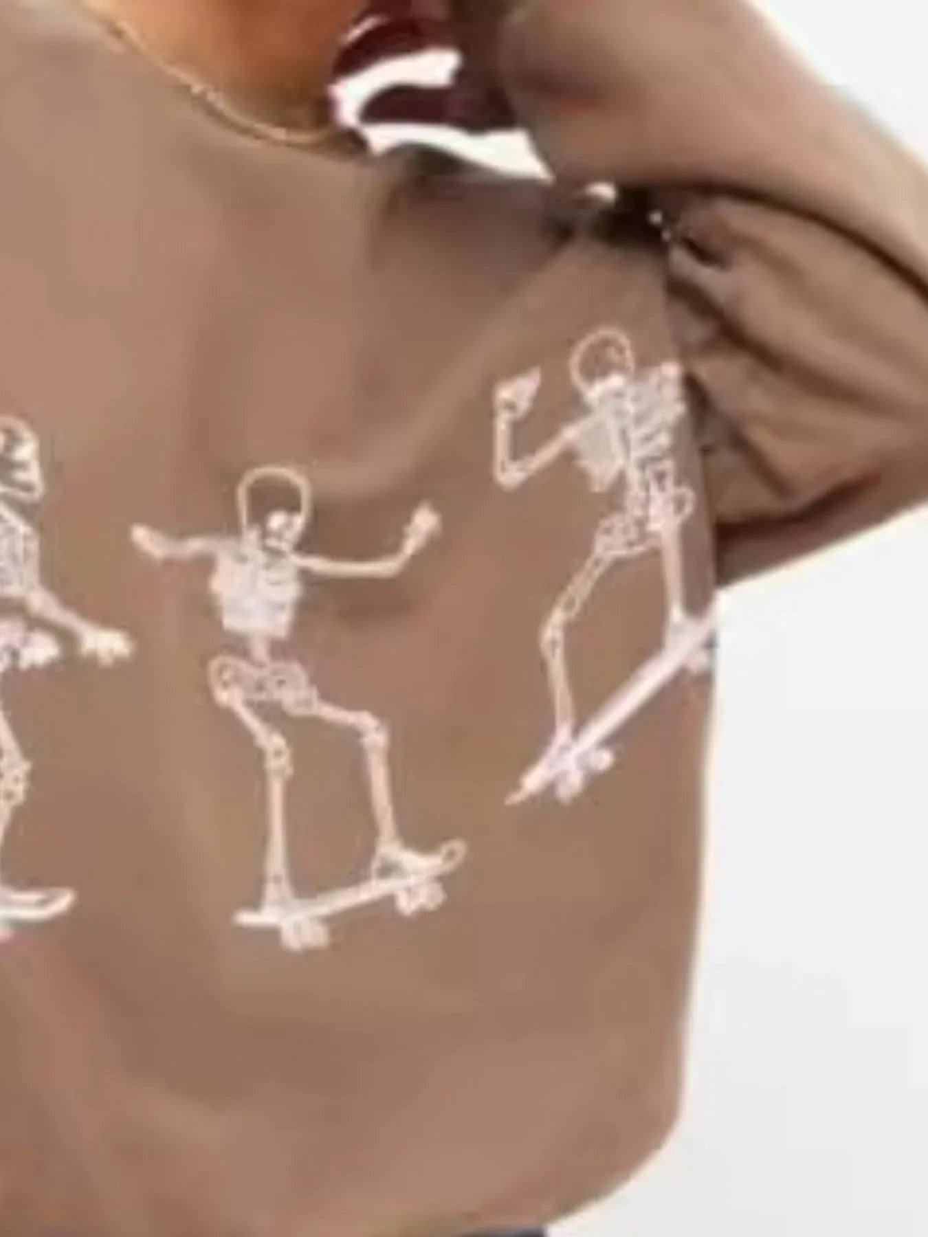 Skeleton Graphic Oversized Sweatshirt - Fashorio