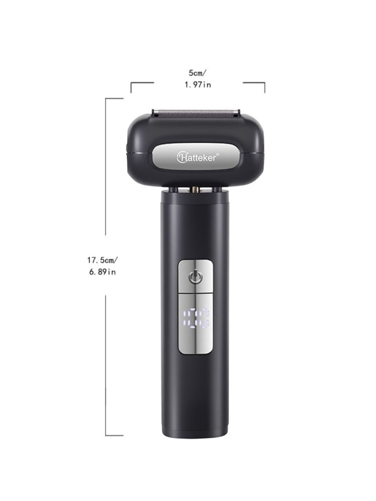 LED display electric shaver detail