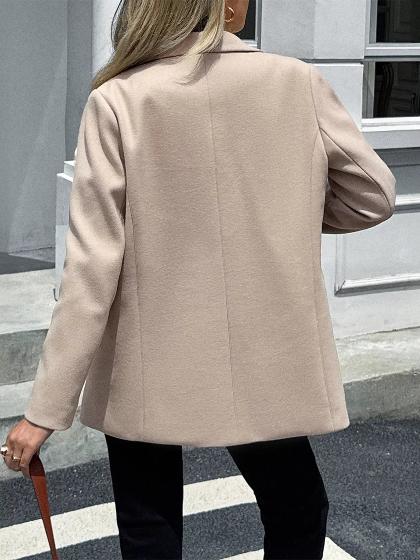 Devine Blazers Lapel Collar Button Up Blazer