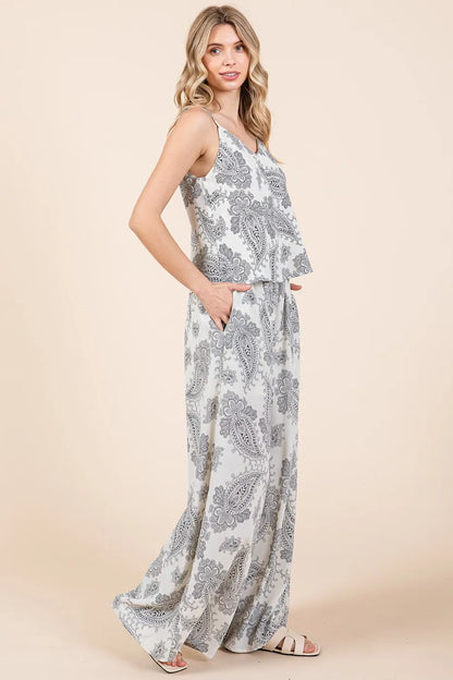 Mittoshop Paisley Print Cami and Pants Set - Fashorio