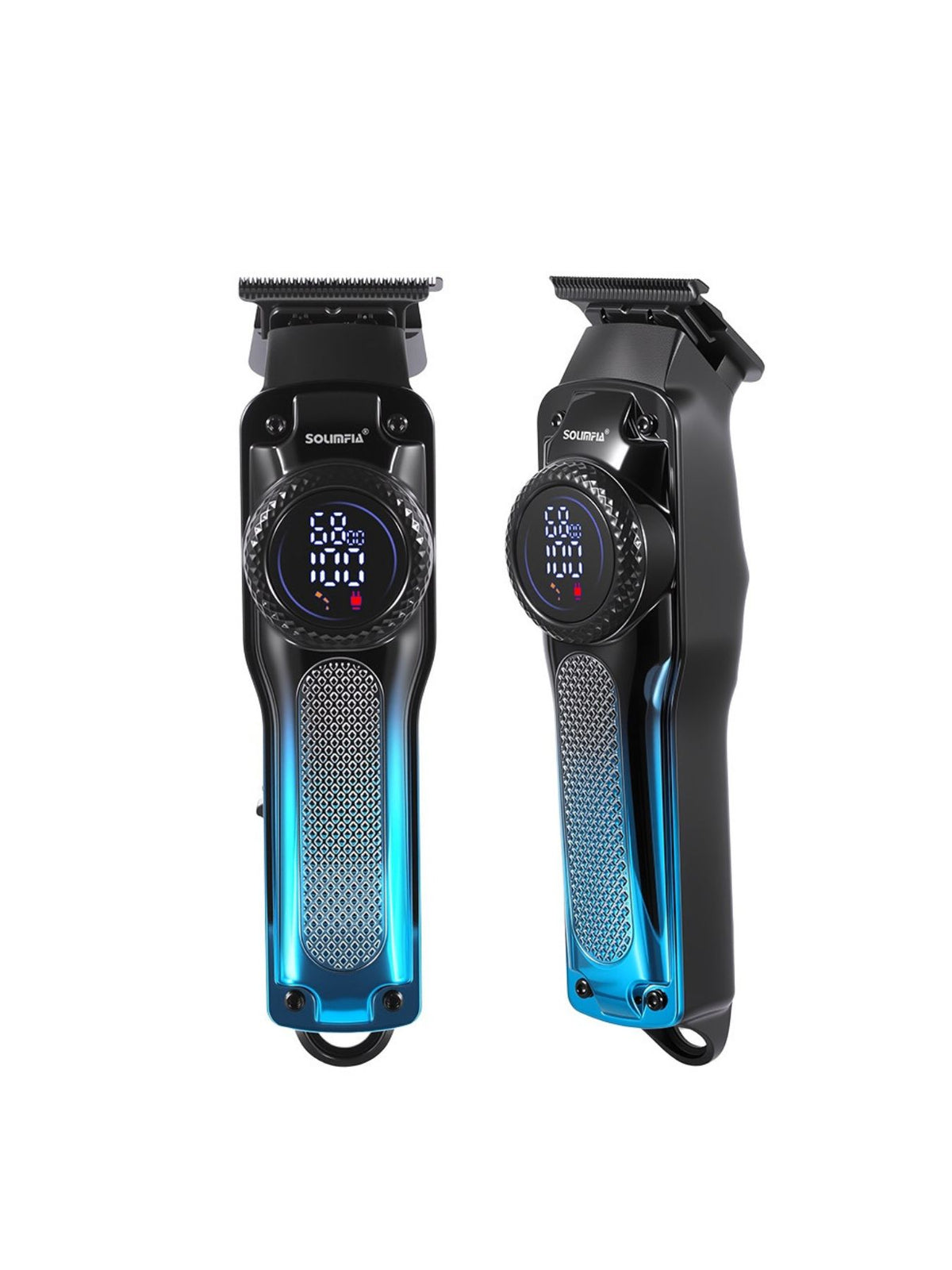 Cordless hair clipper held in hand