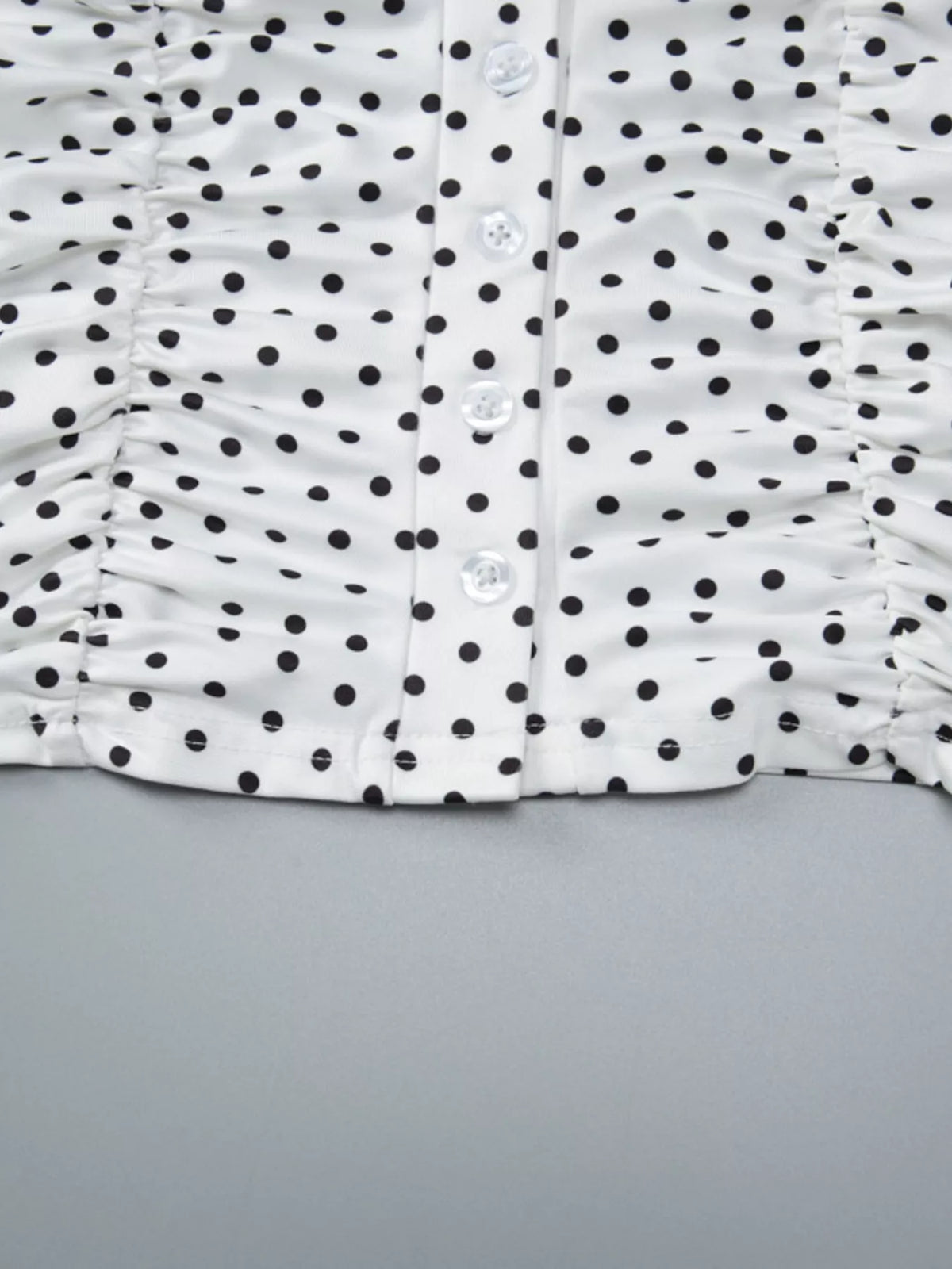 Polka dot fabric texture shown up close
