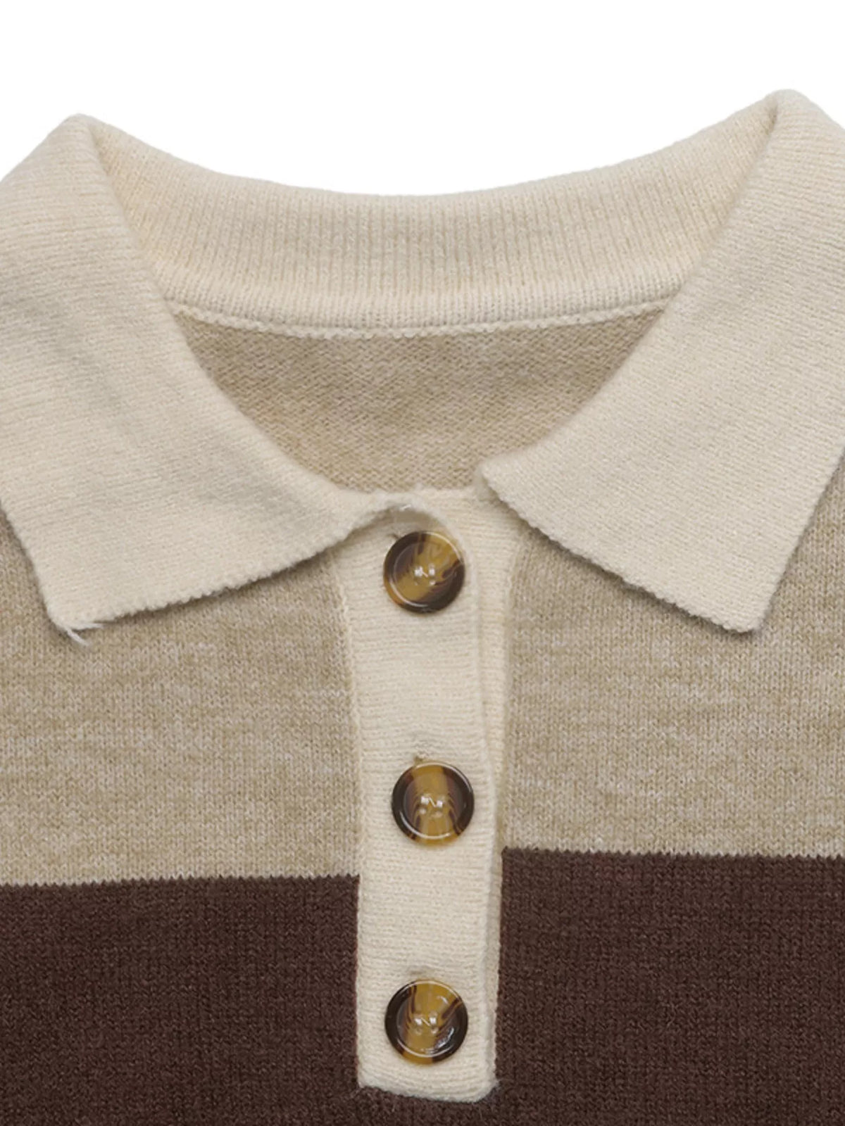 Color Block Polo Collar Sweater view 8