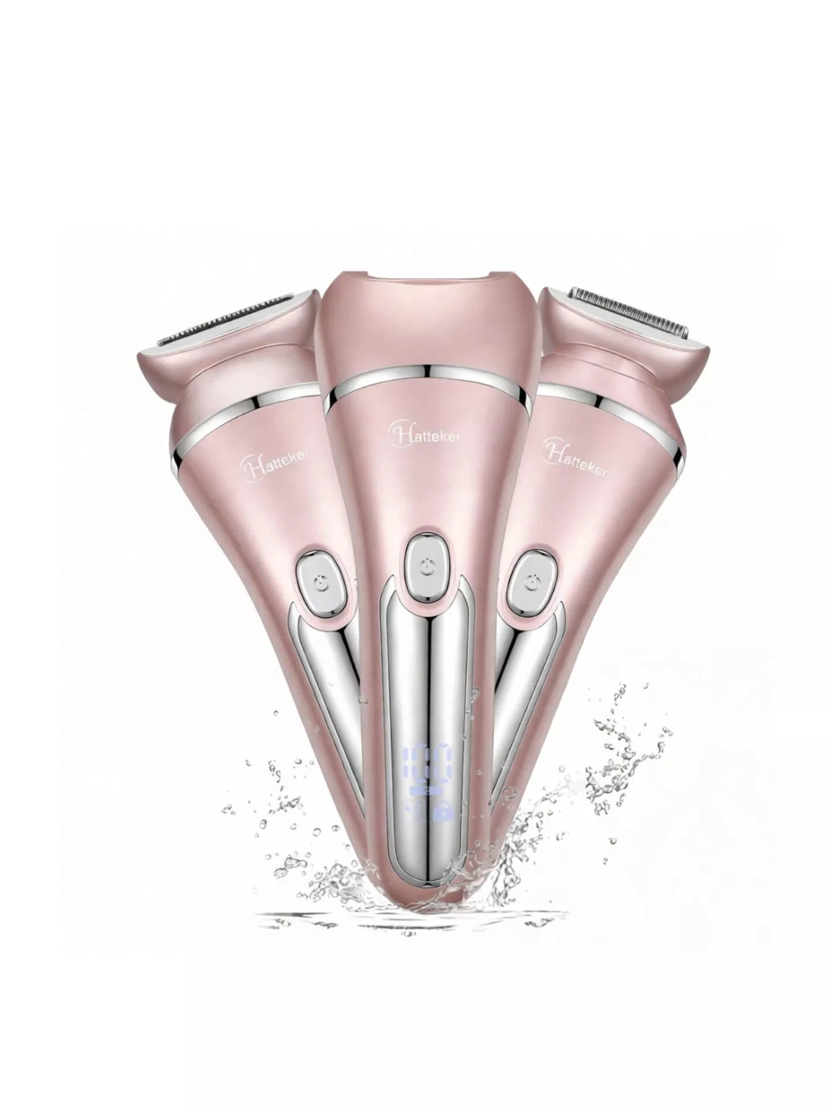 Pink 3 in 1 epilator front view