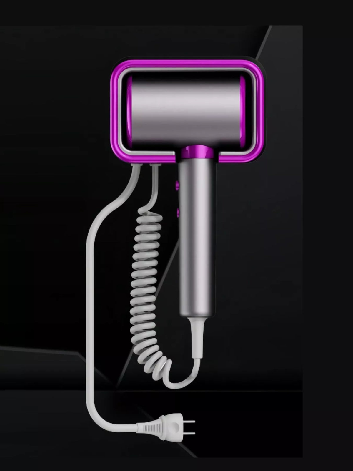 Woman drying hair with household dryer