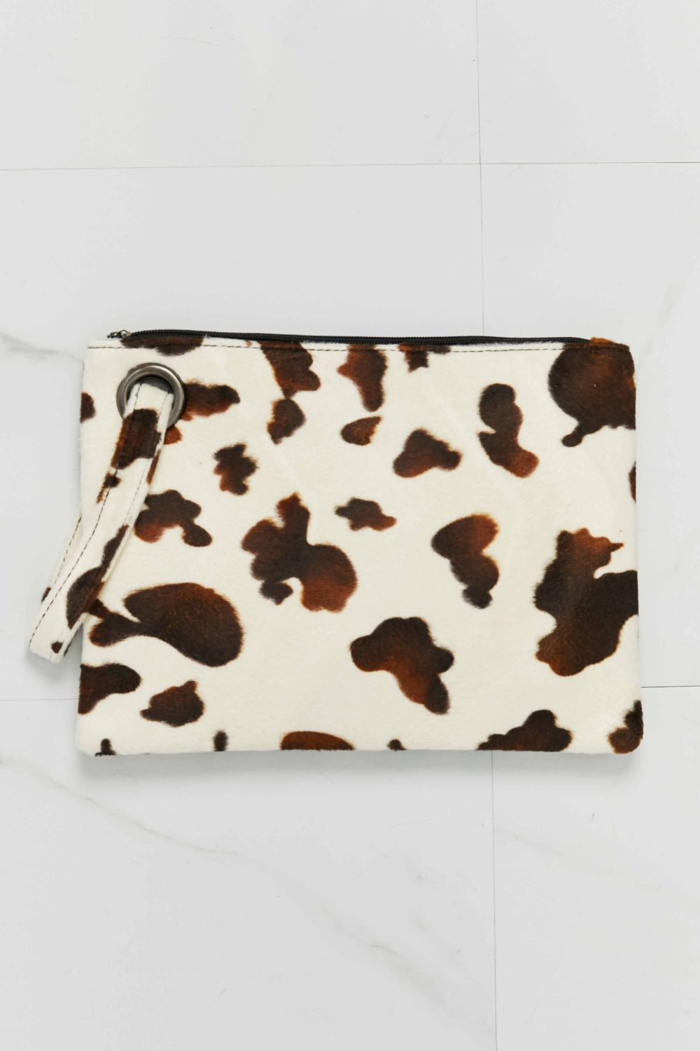Come Along Animal Print Wristlet Brown Cream One Size - Fashorio
