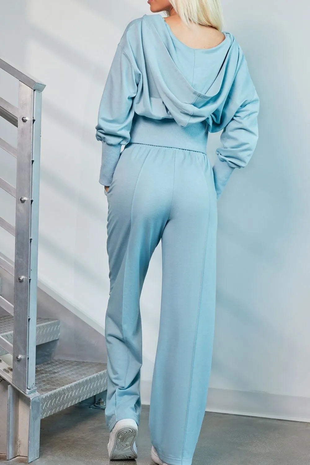 Zip-Up Hoodie and Pants Active Set - Fashorio