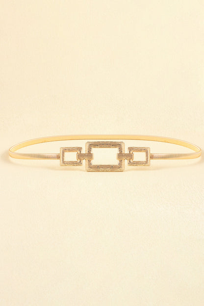 Square Shape Zinc Alloy Buckle Iron Belt - Fashorio