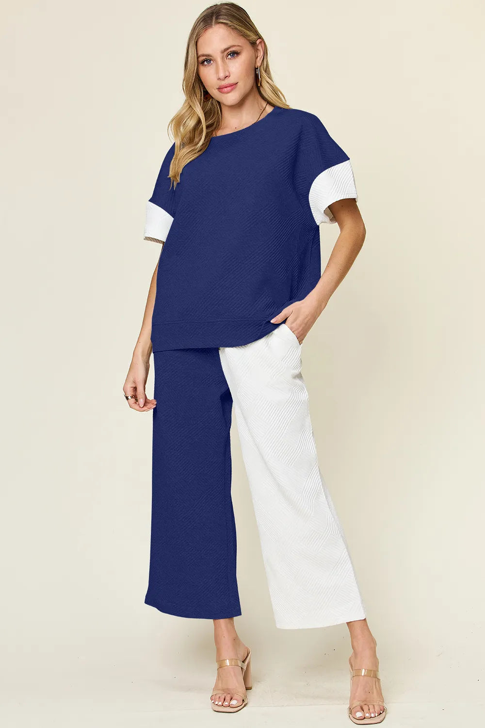 Casual two piece set styled with sneakers