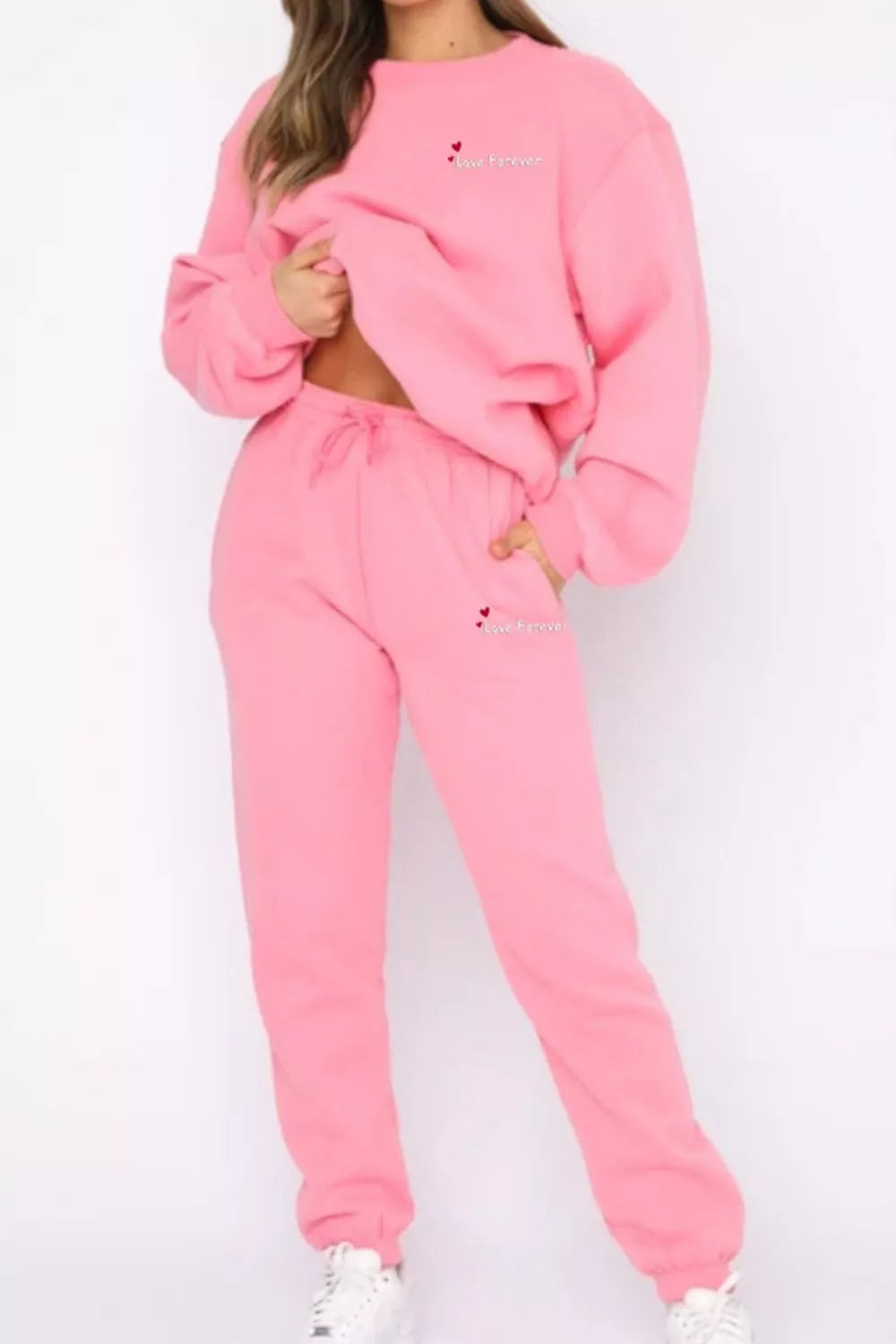 Round Neck Sweatshirt and Joggers Set, view 27