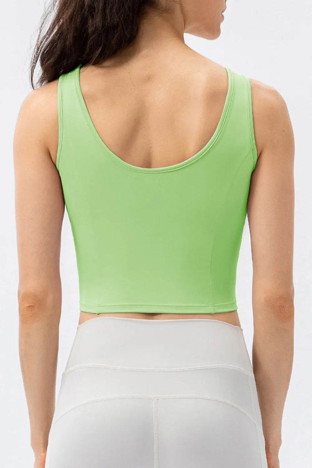 Round Neck Wide Strap Active Tank - Fashorio