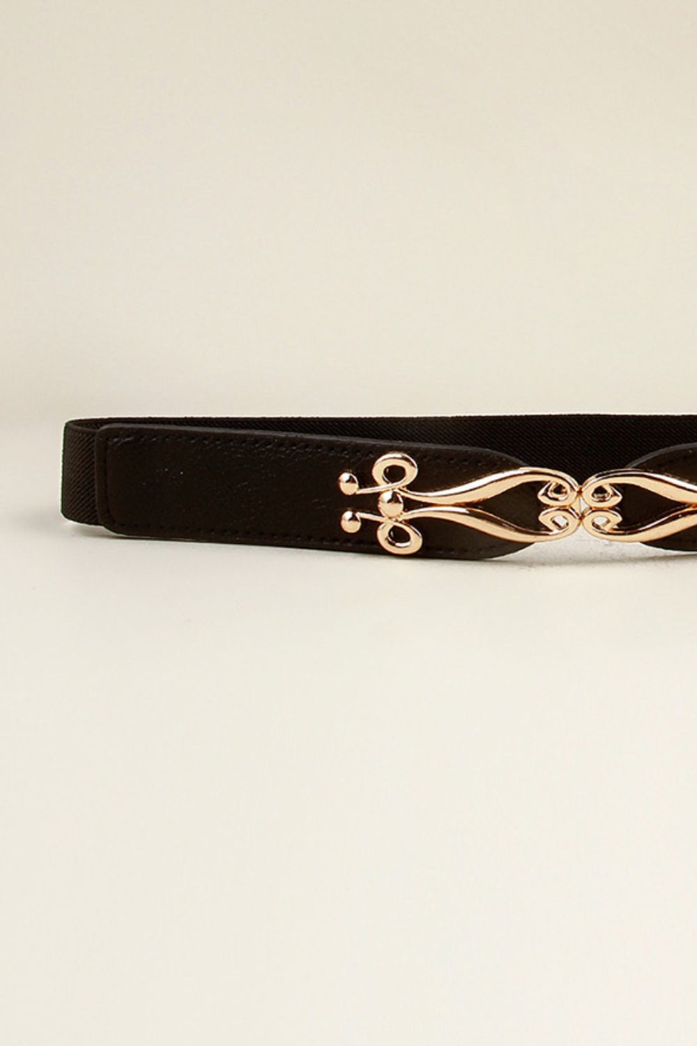 Alloy Buckle Elastic Belt - Fashorio