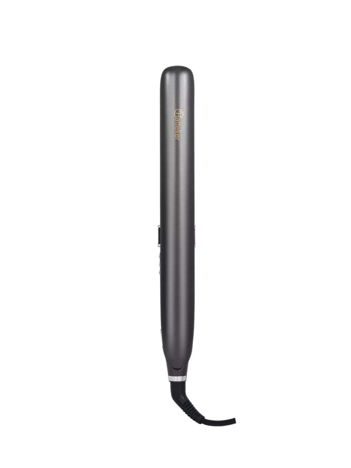 Hair straightener held in hand styling hair