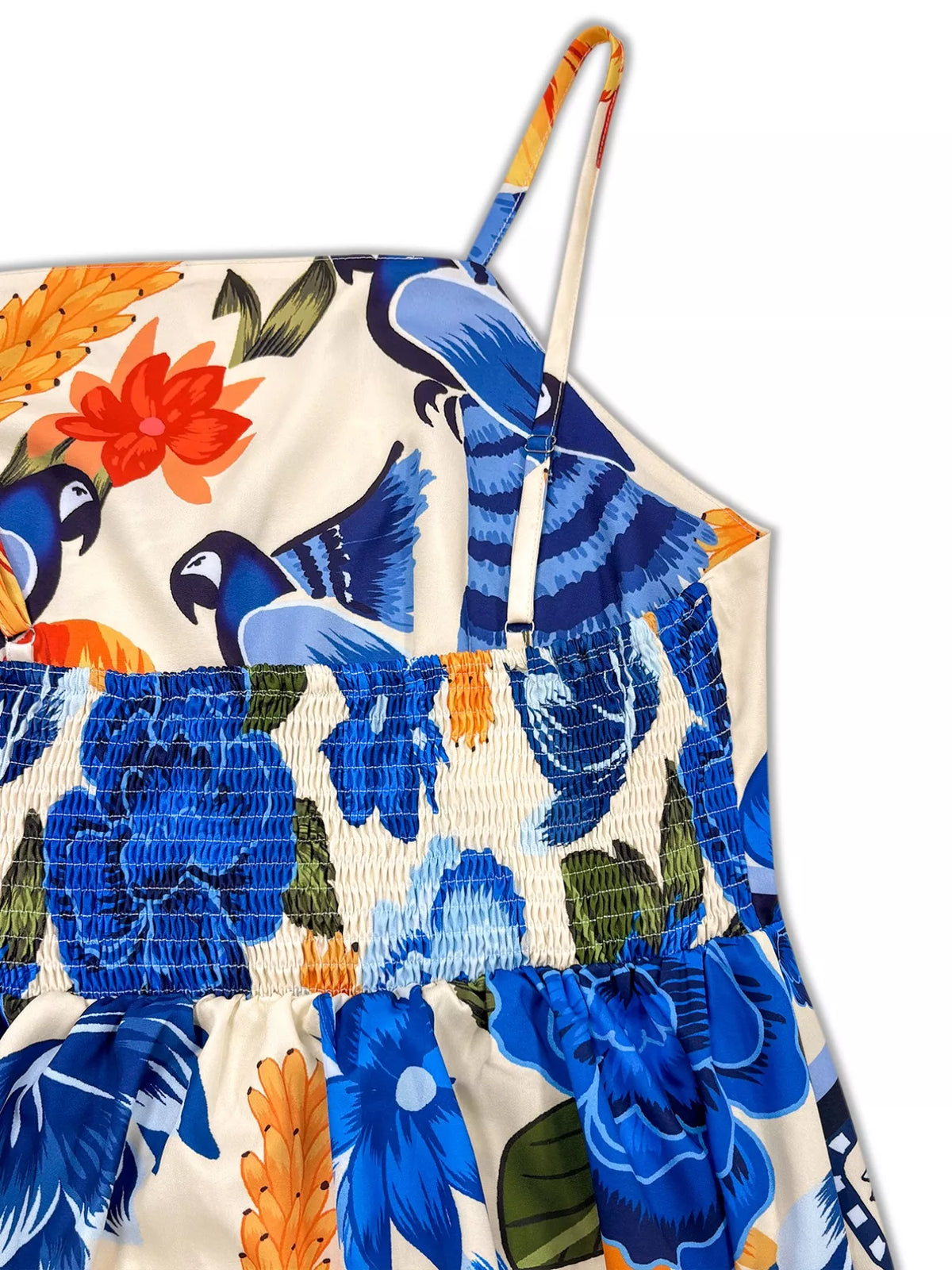 royal blue plus size floral spaghetti strap maxi dress styled view