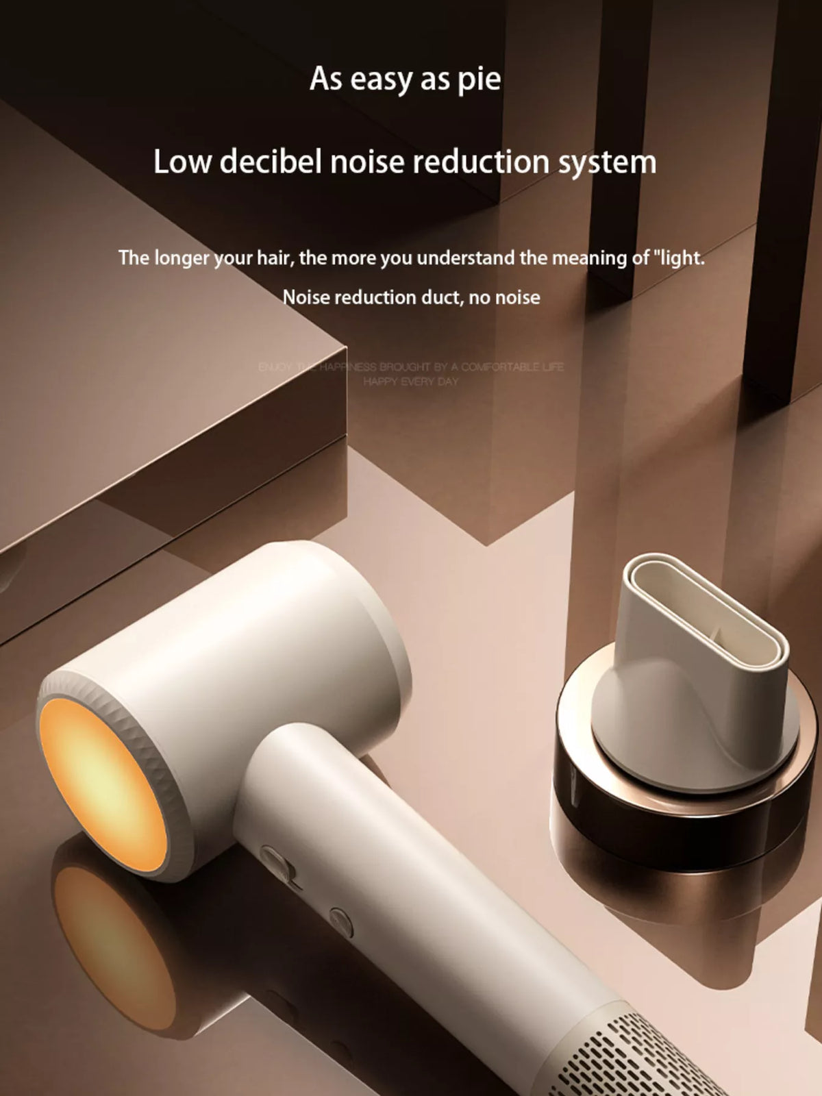 High-speed blow dryer side profile