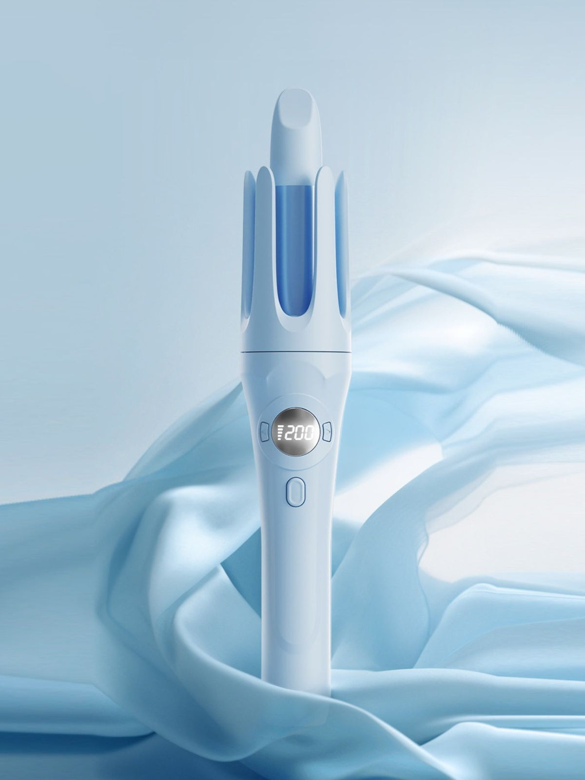 Automatic rotating ceramic curling iron front view
