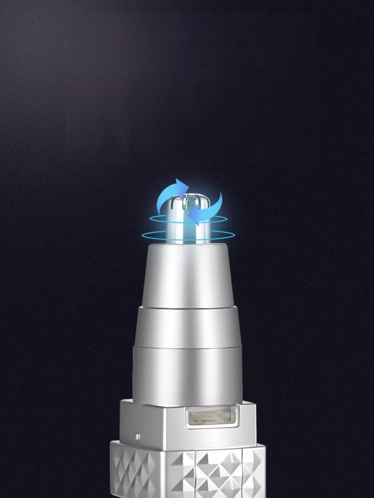 Nose hair trimmer body and switch