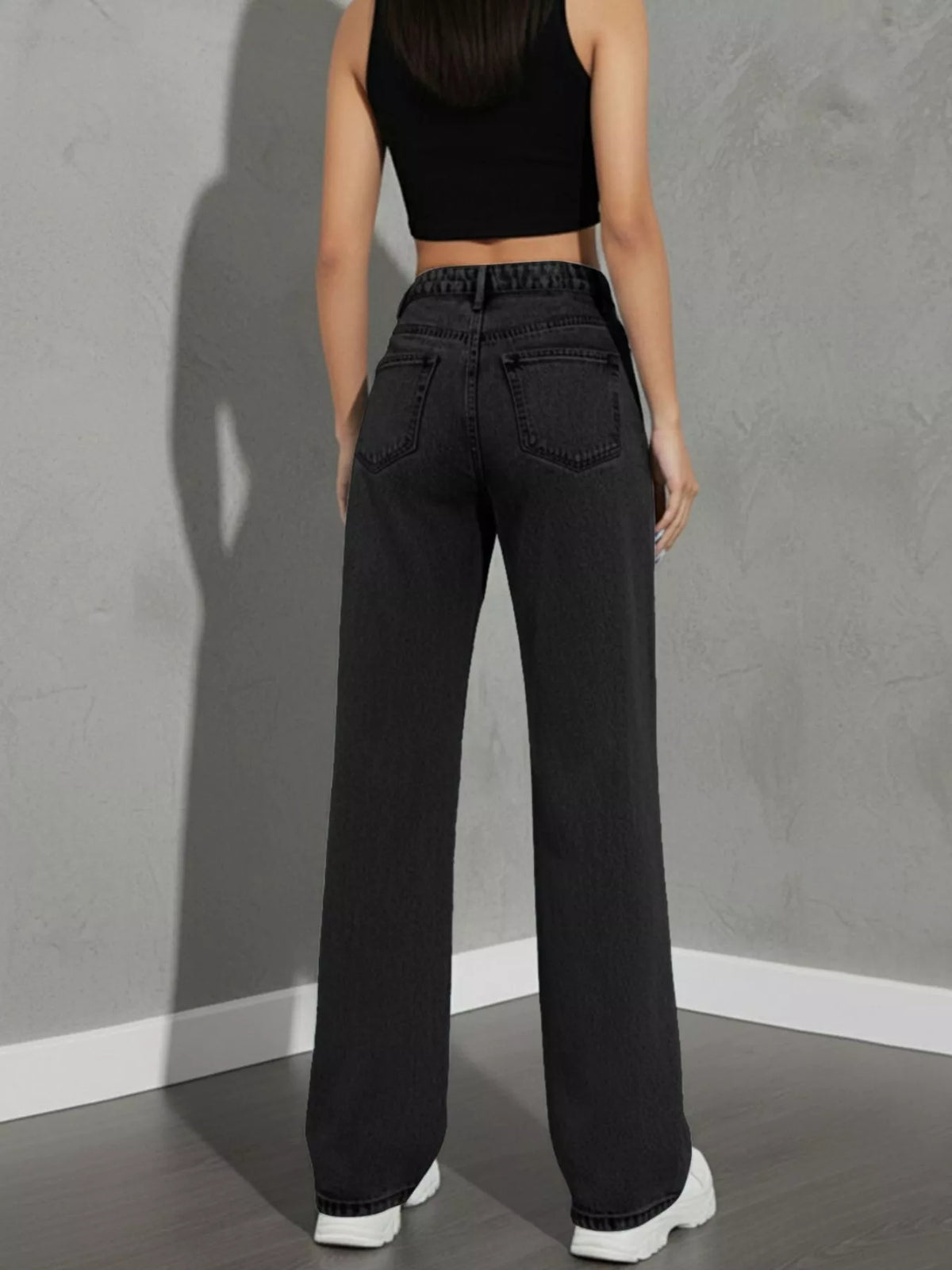 Classic High Waist Wide Leg Jeans, view 30