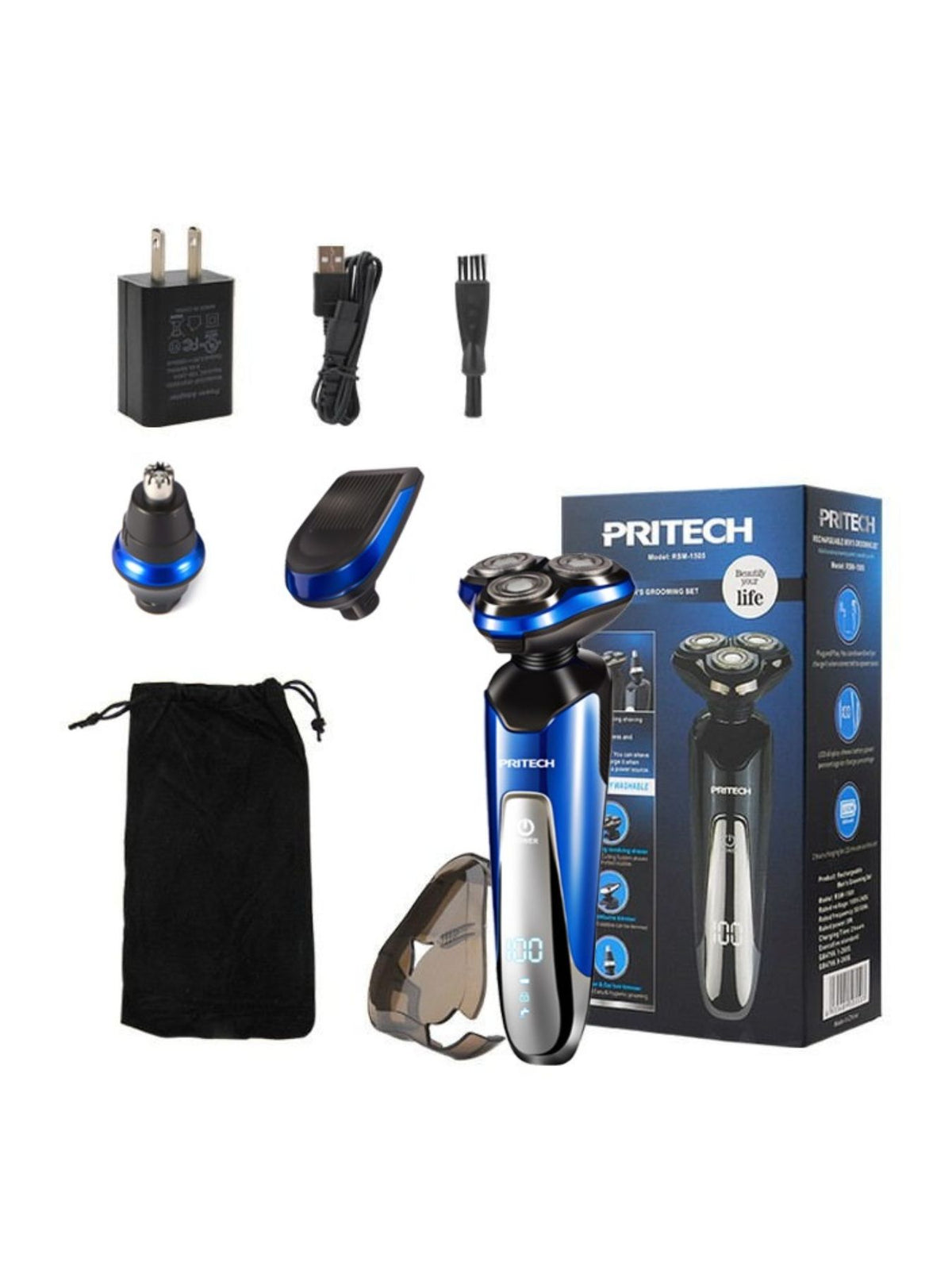 Rotary shaver charging port