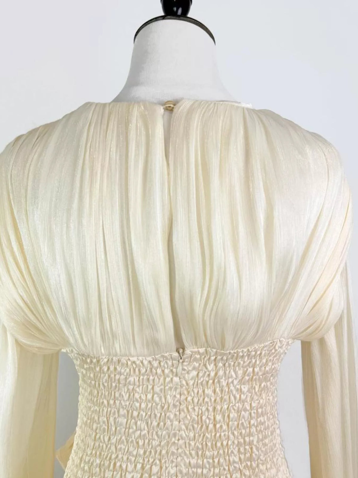 Mini dress back view with zipper