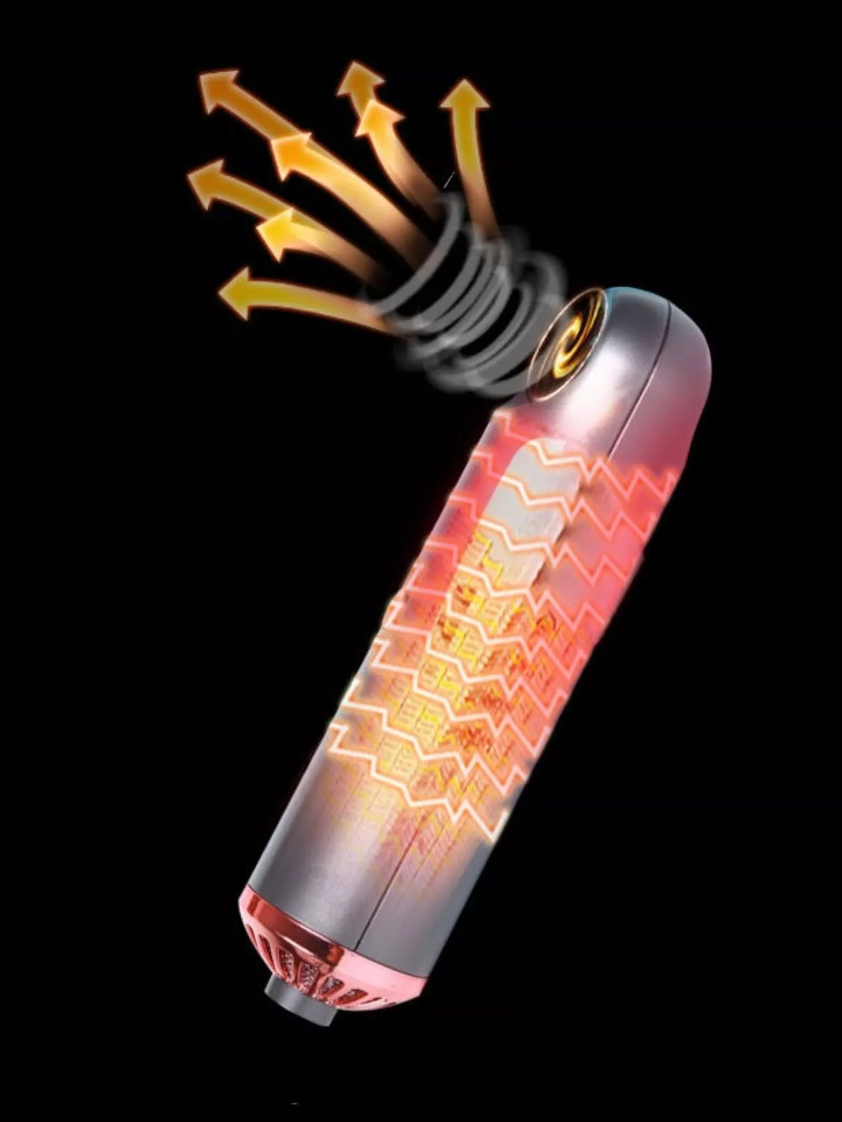 Hair dryer held in hand