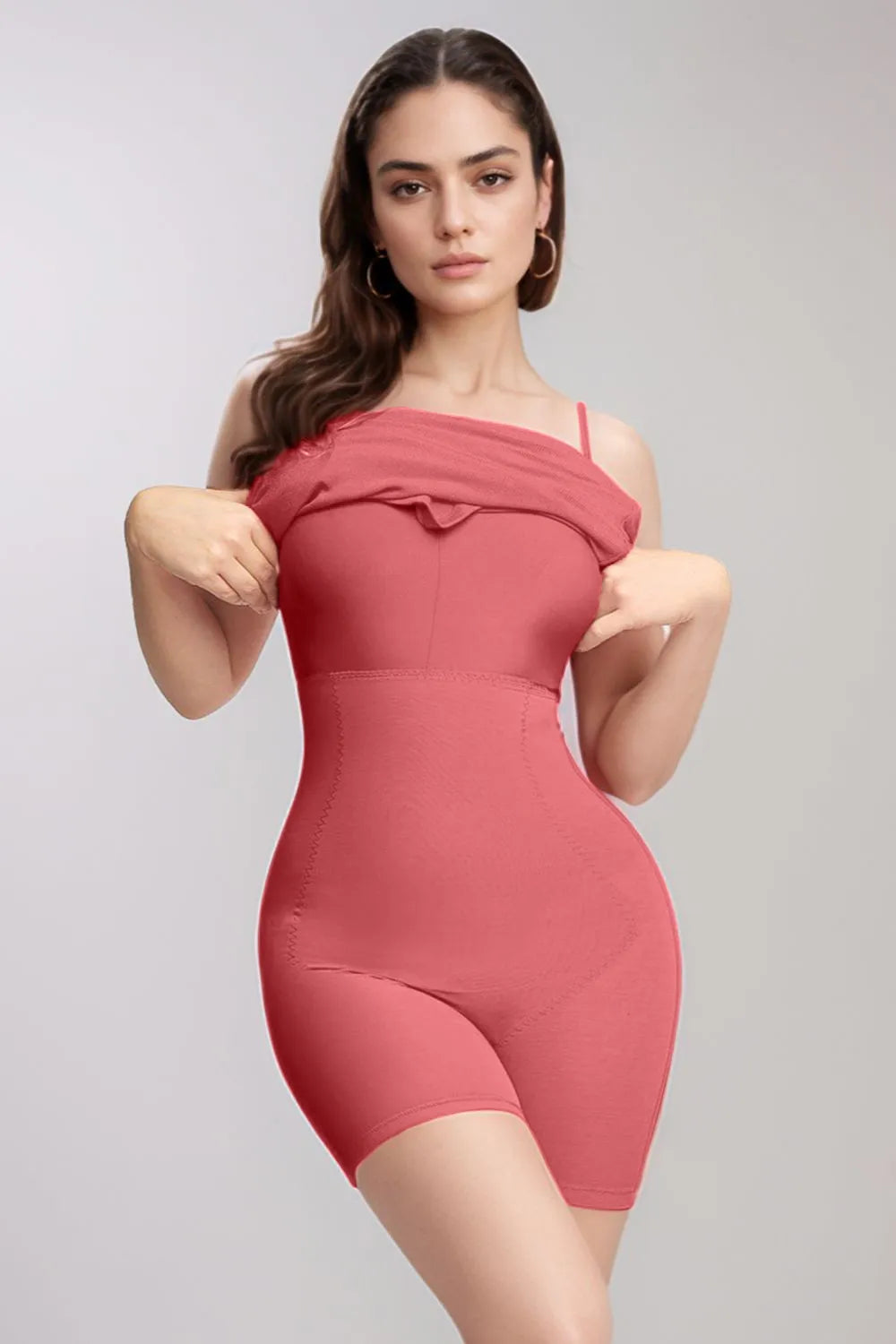 Sleeveless shapewear maxi dress full outfit