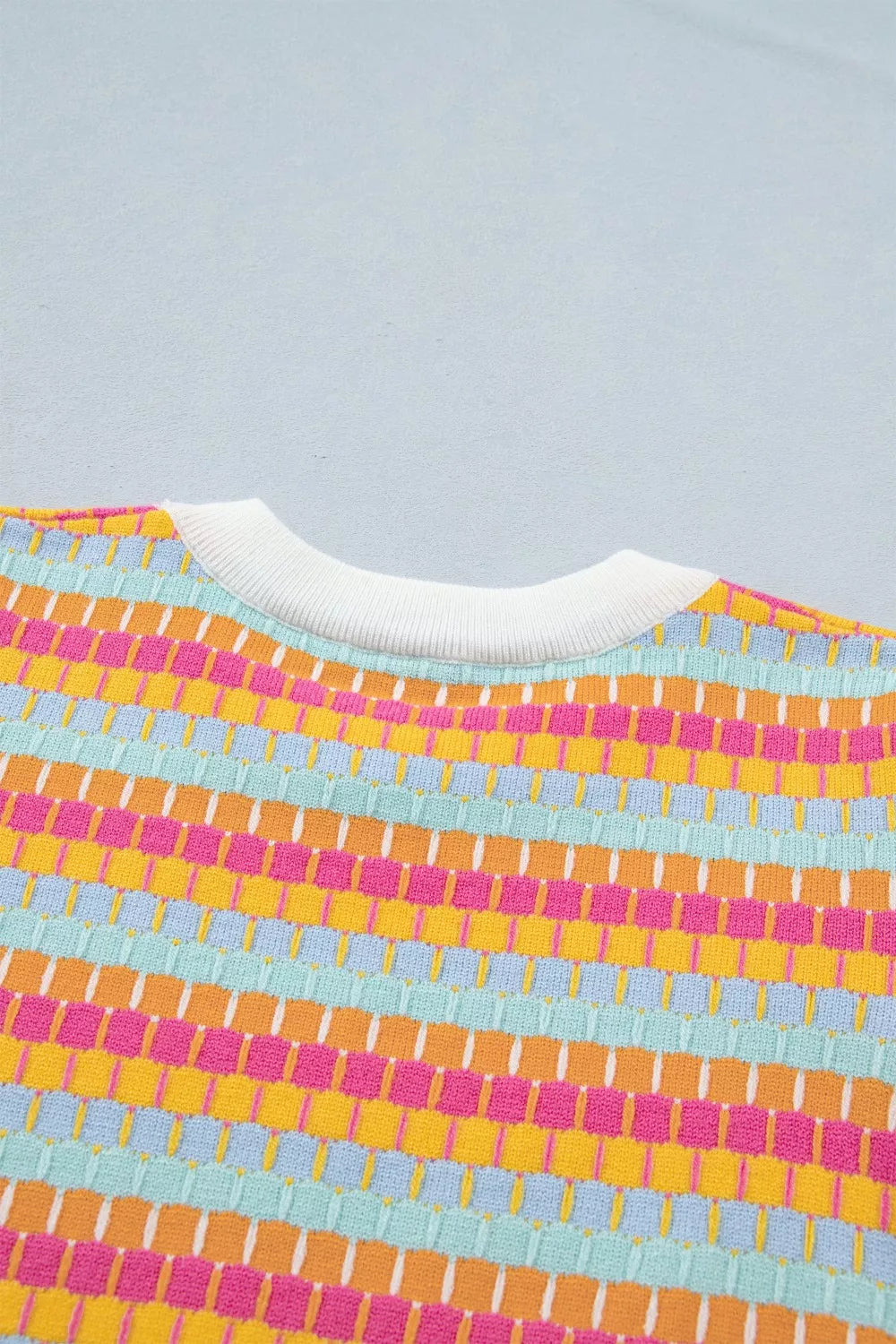 Sherbet abstract knit sweater fabric texture