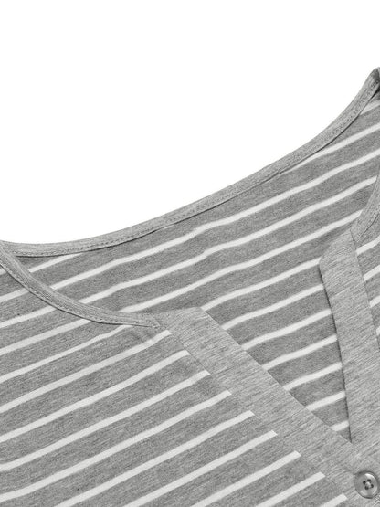 Striped Long Sleeve Lounge Dress - Fashorio