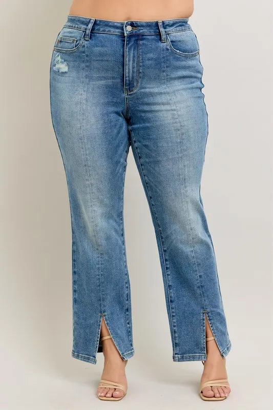 Judy Blue high waist jeans waistband view