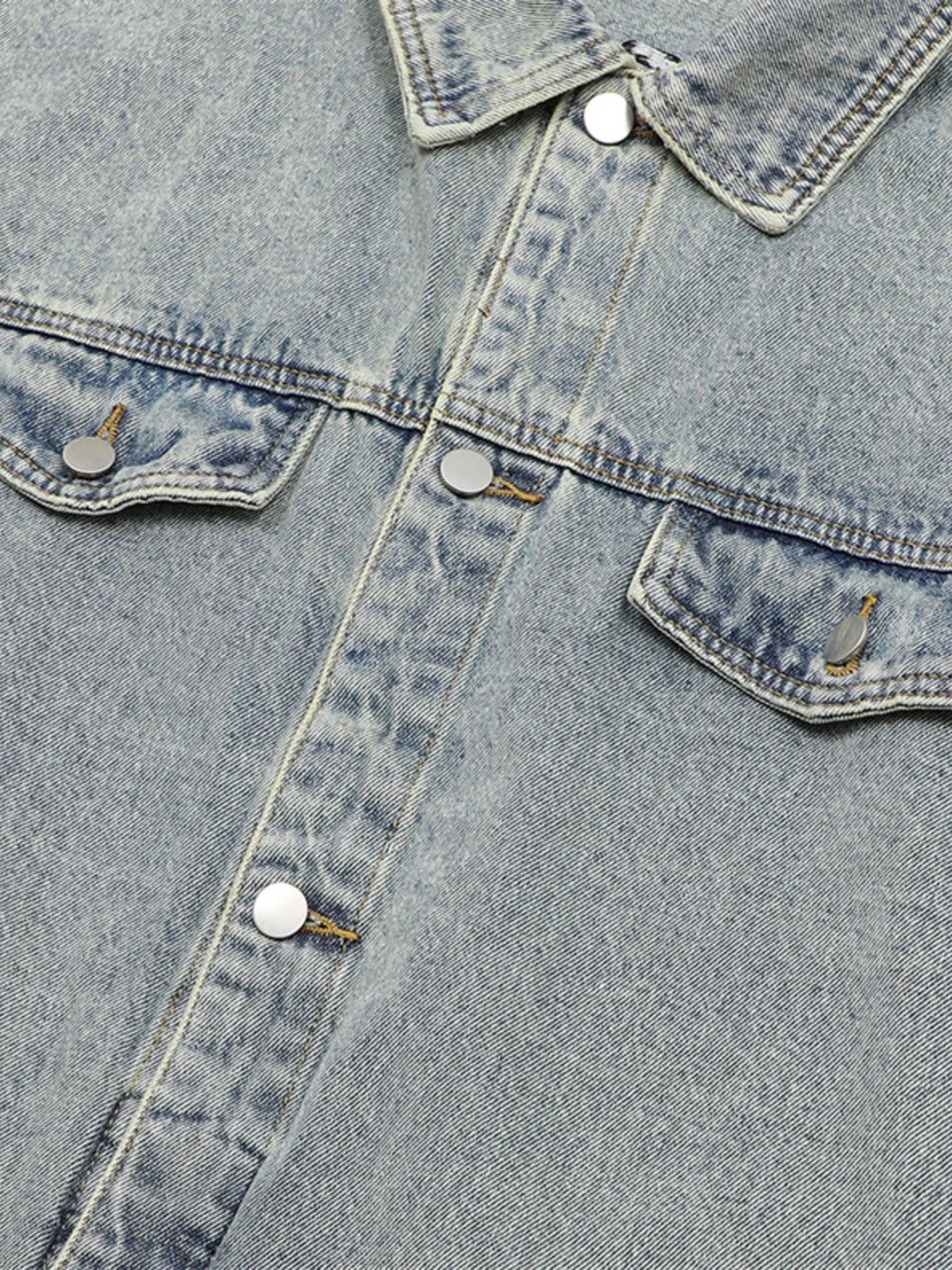 Men's Raw Hem Long Sleeve Denim Jacket - Fashorio