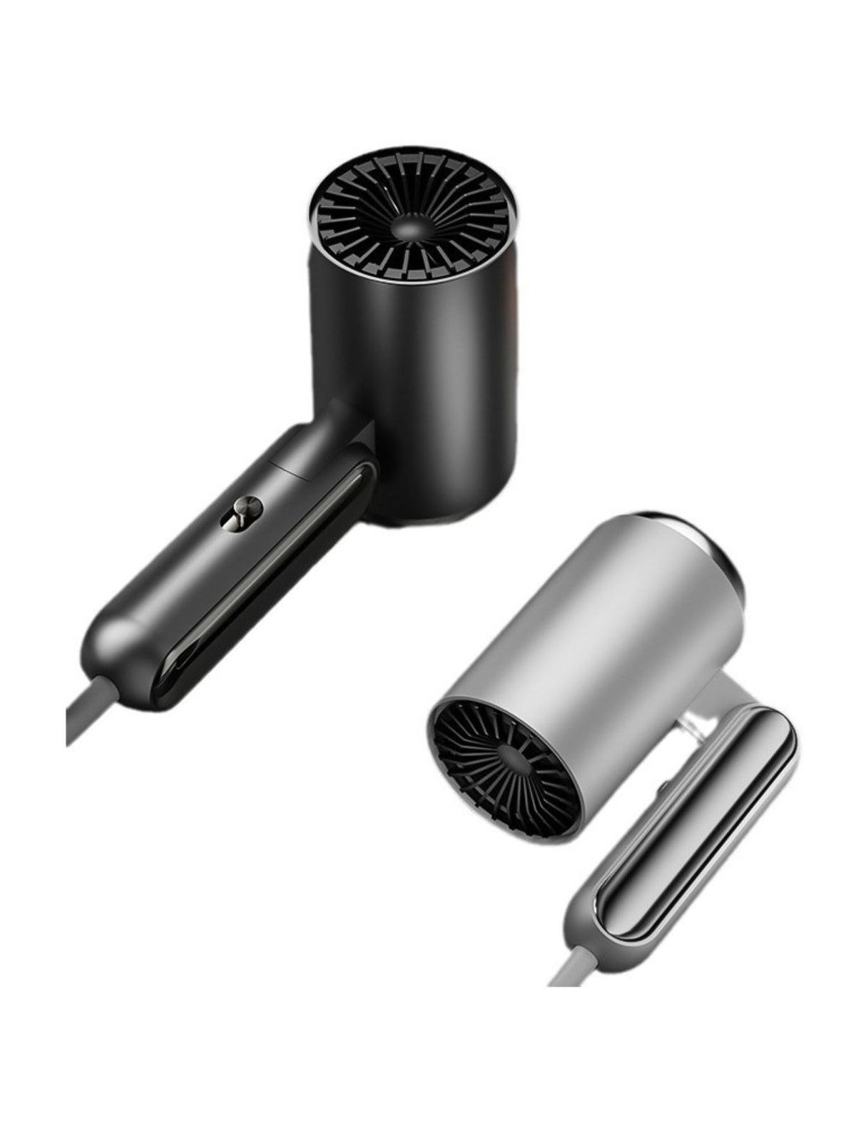 Compact hair dryer held in hand