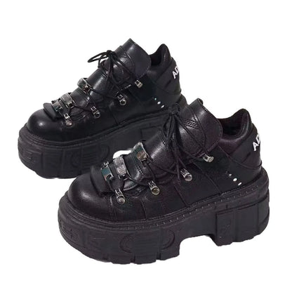 Lace Up Platform Sneakers - Fashorio