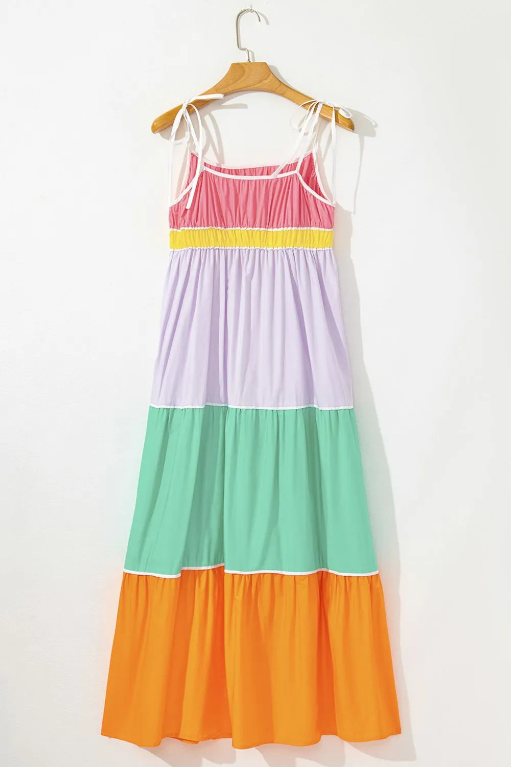 Tiered maxi dress back view