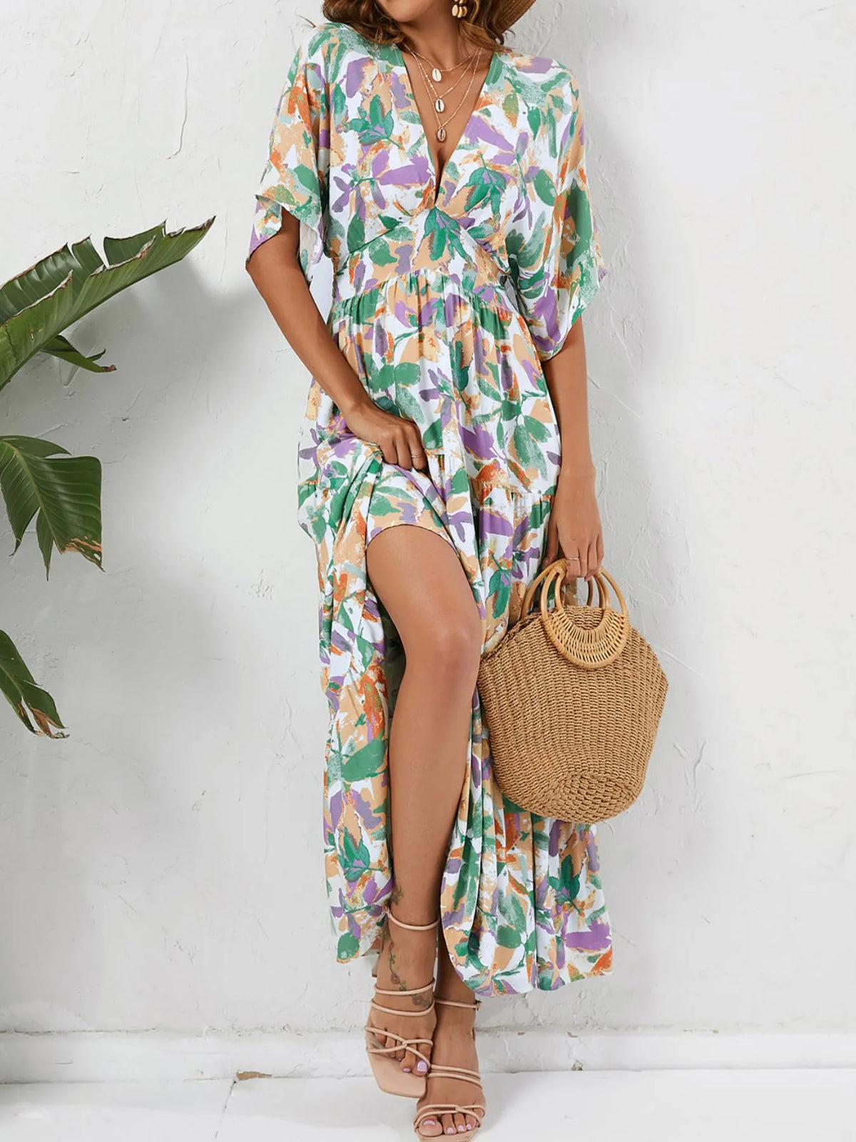 Boho midi dress full length styling