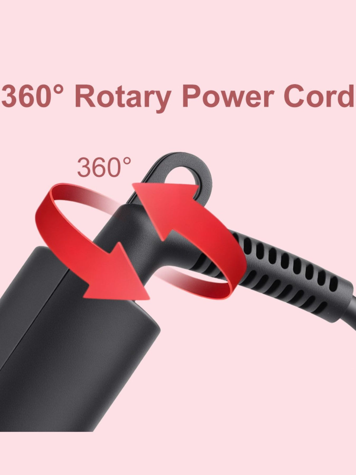 Hot air brush held in hand