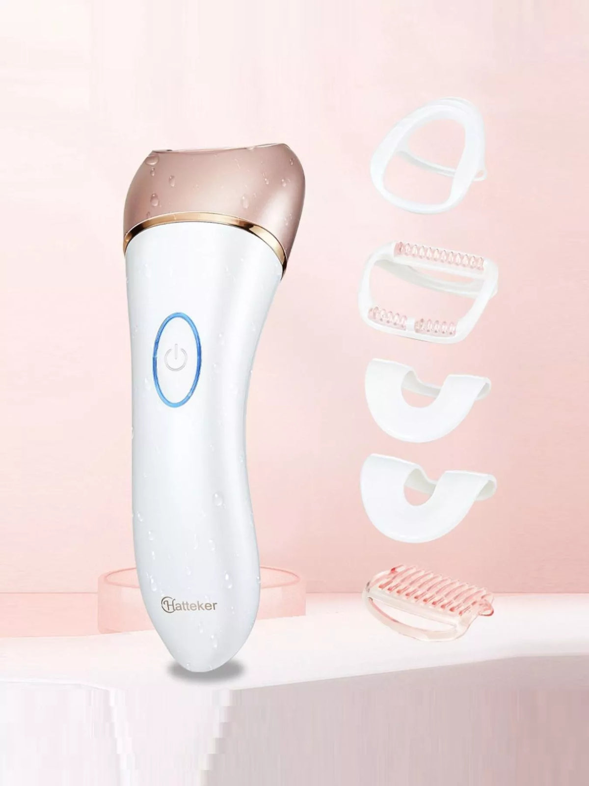 Portable hair removal epilator in rose gold