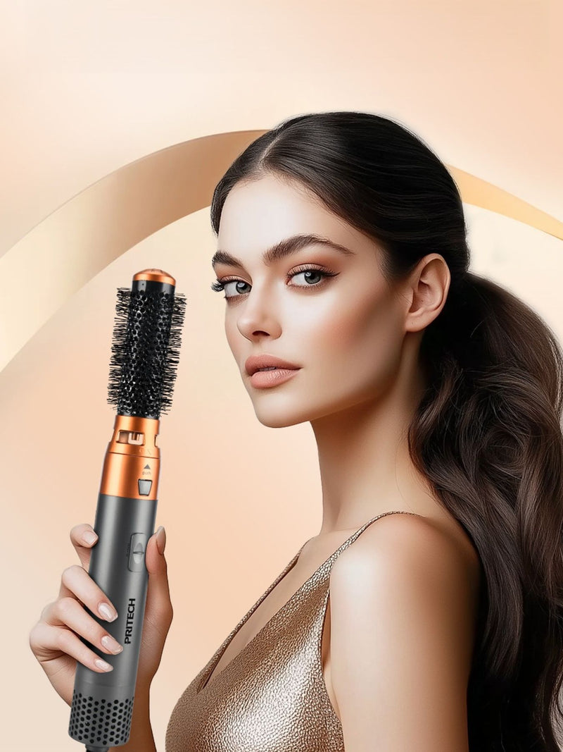 Dark gray hot air brush styling kit