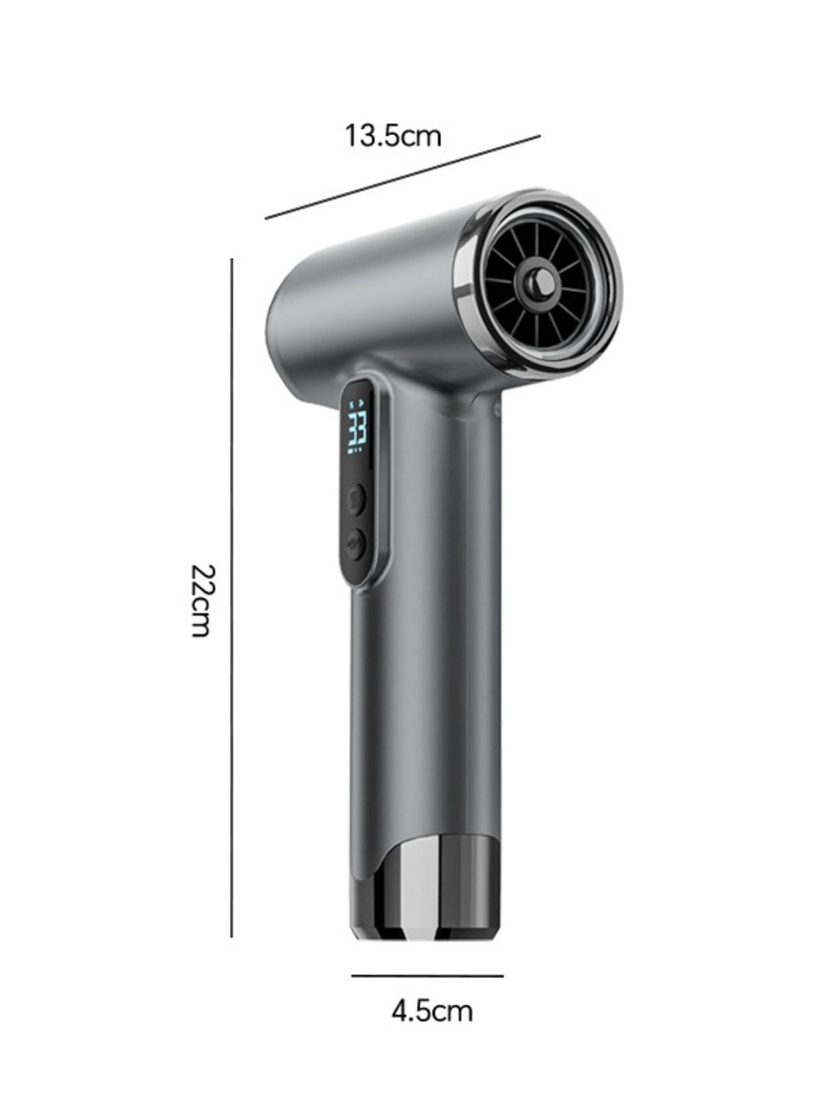 Hair dryer side profile