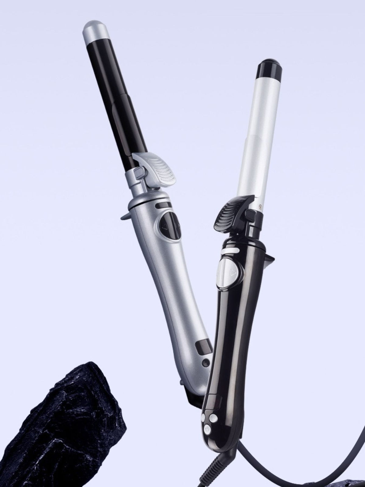 Curling iron barrel close up
