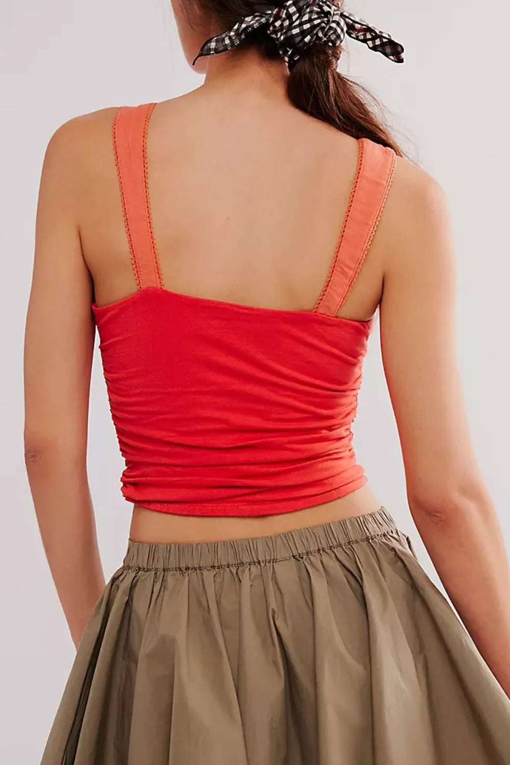 Square Neck Wide Strap Cami Top detail view